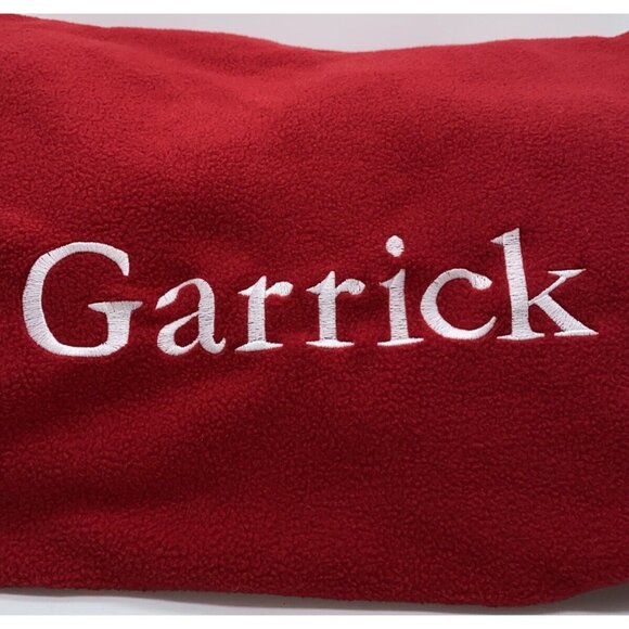 Pottery Barn Garrick Large Red Fleece Santa Bag Sack Christmas Stocking 40 X 33 - Picture 8 of 12